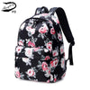 Fengdong flower printing school backpack for girls rucksack child gift female travel laptop backpack schoolbag kids school bags