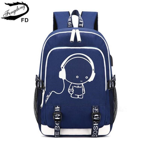 Fengdong primary school backpack for boys book bag children school bags kids back bag  teenage boy schoolbag backpack usb port