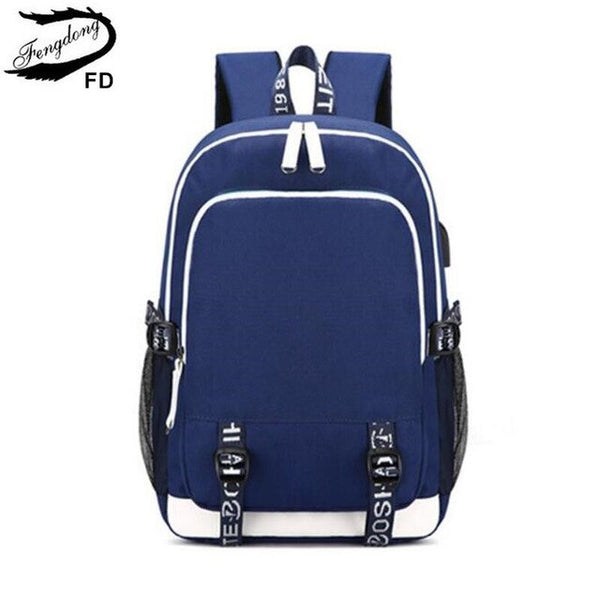 Fengdong primary school backpack for boys book bag children school bags kids back bag  teenage boy schoolbag backpack usb port