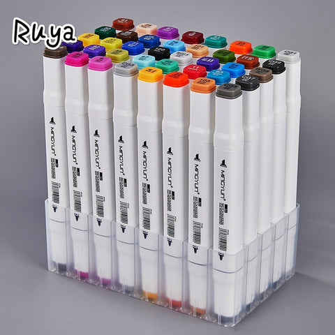 12/24/36/48/60 Colors Dual Fine Liner Art Marker Pens Watercolor Drawing Painting copic Markers Pen Brush School Supplies manga