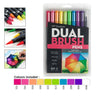 Japan Tombow ABT Dual  Water Brush pen & Fine Tip Pen Professional Calligraphy Art Marker Pen for Journaling Card Making