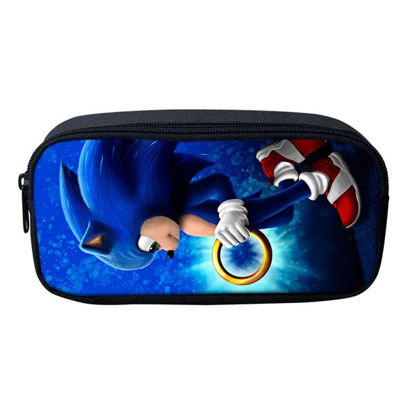 Twoheartsgirl Cartoon School Bag Set for Kids Boys Sonic the Hedgehog School Backpack Elementary Primary Child Kids Book Bags