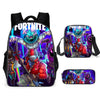 Unisex Men School Backpack Student  Rucksack Fortnite Cartoon Anime Bookbag Zipper Schoolbag Shoulder Bag Pencil Bag 3pcs Set