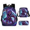 Unisex Men School Backpack Student  Rucksack Fortnite Cartoon Anime Bookbag Zipper Schoolbag Shoulder Bag Pencil Bag 3pcs Set