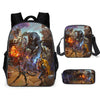 Unisex Men School Backpack Student  Rucksack Fortnite Cartoon Anime Bookbag Zipper Schoolbag Shoulder Bag Pencil Bag 3pcs Set