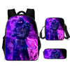 Unisex Men School Backpack Student  Rucksack Fortnite Cartoon Anime Bookbag Zipper Schoolbag Shoulder Bag Pencil Bag 3pcs Set