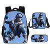 Unisex Men School Backpack Student  Rucksack Fortnite Cartoon Anime Bookbag Zipper Schoolbag Shoulder Bag Pencil Bag 3pcs Set