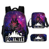 Unisex Men School Backpack Student  Rucksack Fortnite Cartoon Anime Bookbag Zipper Schoolbag Shoulder Bag Pencil Bag 3pcs Set