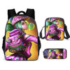 Unisex Men School Backpack Student  Rucksack Fortnite Cartoon Anime Bookbag Zipper Schoolbag Shoulder Bag Pencil Bag 3pcs Set