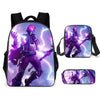 Unisex Men School Backpack Student  Rucksack Fortnite Cartoon Anime Bookbag Zipper Schoolbag Shoulder Bag Pencil Bag 3pcs Set