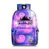 Starry Sky Canvas Backpack Fortnites Game Knapsack Men Women Unisex Rucksack Student Bookbag Multicolor Letter Printed Schoolbag