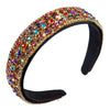 CN Baroque Full Crystal Hair Bands For Women Lady Luxury Shiny Padded Diamond Headband Hair Hoop Fashion Hair Accessories