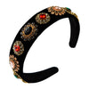 CN Baroque Full Crystal Hair Bands For Women Lady Luxury Shiny Padded Diamond Headband Hair Hoop Fashion Hair Accessories