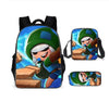 Leon Spike Shell Game School Bag for Teenager Boys Girls Kids Personized Schoolbag 3pcs sets Supplier Children Hot Game Backpack