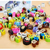 100 pcs/ lot mixed small size TPR cartoon Rubber erasers  Creative Learning stationery Correction Supplies for kids