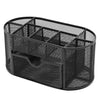 9 Storage Multi-functional Desk Organizer Mesh Metal Pen Holder Stationery Container Box Office School Supplies Accessories