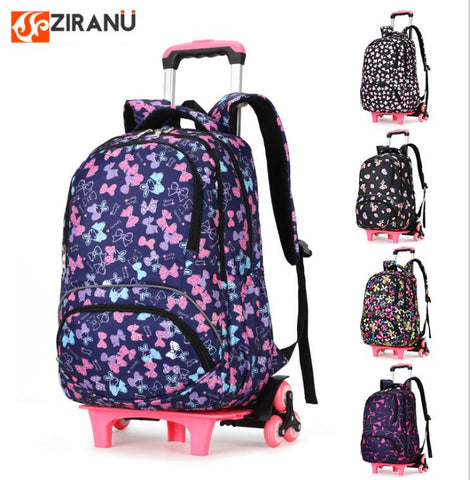 School Rolling backpack for girls Wheeled Backpack for school Children school trolley Bag kids travel trolley backpack on wheels