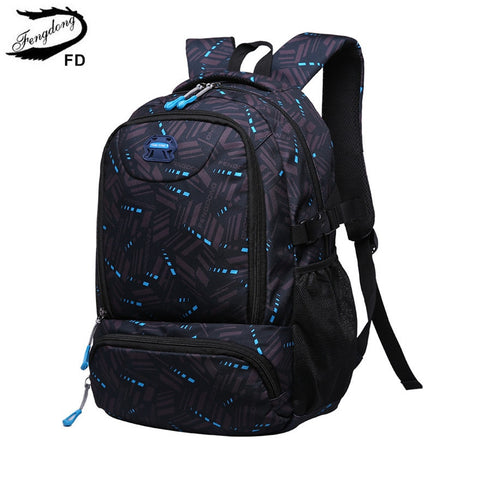 Fengdong high school bags for boys bagpack student waterproof school backpack teenage boy large book bag schoolbag rucksack