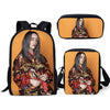 Famous Star Design Backpack Kids Book-bags Billie Eilish Pattern School Bags 3PC/Set Teenagers Shoulder Book Bag Mochila