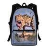 Twoheartsgirl 3in1Set 3D Animal Dinosaur Printed Bookbags Cool Jurassic Park Boys Backpack Teenager Children Student Schoolbags