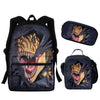 Twoheartsgirl 3in1Set 3D Animal Dinosaur Printed Bookbags Cool Jurassic Park Boys Backpack Teenager Children Student Schoolbags