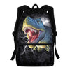 Twoheartsgirl 3in1Set 3D Animal Dinosaur Printed Bookbags Cool Jurassic Park Boys Backpack Teenager Children Student Schoolbags