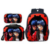 Disney Schoolbag Sets Hot Ladybug Children Schoolbag For Primary School Students Backpack With Lunch bag Pencil Case 3 Pcs Set