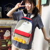 JZYZQBX 4 Pcs/Set School Bag School Backpack For Girls Canvas School Bags Girl Student Backpacks mochila escolar