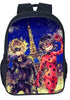 Disney Schoolbag Sets Hot Ladybug Children Schoolbag For Primary School Students Backpack With Lunch bag Pencil Case 3 Pcs Set