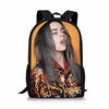 Backpack Kids Book-bags Billie Eilish Pattern School Bags Famouse Singer Design 3PC/Set Teenagers Shoulder Book Bag Mochila