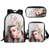 Fashion Backpack 3PC/Set Kids Book-bag Billie Eilish Pattern School Bags Favorite Star Design Children Shoulder Book Bag Mochila