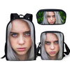 Fashion Backpack 3PC/Set Kids Book-bag Billie Eilish Pattern School Bags Favorite Star Design Children Shoulder Book Bag Mochila