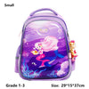 Delune Brand Cartoon Mermaid School Bags for Girls Boys Flamingo Print Children Orthopedic Backpacks Mochila Infantil Grade 1-6