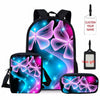 School Bags For Girls Butterfly 3D Printing School Bag Kids 3pcs/set Primary Schoolbag Children School Bookbag Mochila Free Gift