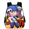 Large capacity schoolbag for primary school students Bookbag Kids Leon Spike Crow Game Character 3D Print Backpack for boys