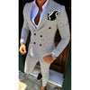 2020 Fashion Lattice Men's Suit Slim Fit Prom Wedding Suits for Men Groom Tuxedo Jacket Pants Set Custom White Casual Men Blazer