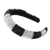 CN Baroque Full Crystal Hair Bands For Women Lady Luxury Shiny Padded Diamond Headband Hair Hoop Fashion Hair Accessories