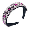 CN Baroque Full Crystal Hair Bands For Women Lady Luxury Shiny Padded Diamond Headband Hair Hoop Fashion Hair Accessories