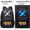 Unisex Men Backpack Fortnites Luminous Light Rucksack Student School Knapsack Bettle Royale Bookbag Cartoon Anime Game Schoolbag