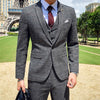 2020 New Arrival Suit Men Three-piece Suit Korean Version British Slim Check Wedding Casual Business Suit High Quality Men Suit