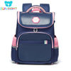 SUN EIGHT  Orthopedic Back School Bags for Girls PU Children Backpack 3D Zippers Backpacks Waterproof Kids Bag