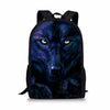 ThiKin Fashionable School Bags Cool Student Kids Bookbags Wolf Print Schoolbags mochila infantil Animal For Teenager Girls