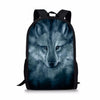 ThiKin Fashionable School Bags Cool Student Kids Bookbags Wolf Print Schoolbags mochila infantil Animal For Teenager Girls