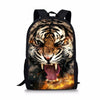 ThiKin Fashionable School Bags Cool Student Kids Bookbags Wolf Print Schoolbags mochila infantil Animal For Teenager Girls