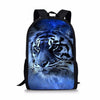 ThiKin Fashionable School Bags Cool Student Kids Bookbags Wolf Print Schoolbags mochila infantil Animal For Teenager Girls