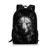 ThiKin Fashionable School Bags Cool Student Kids Bookbags Wolf Print Schoolbags mochila infantil Animal For Teenager Girls