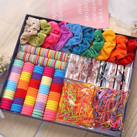 1000pcs Colors Girls Baby Hair Ring Rope Headwear Scrunchies Elastic Hair Band Kids Hair Accessories for Women Fashion Hair Tie