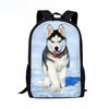 Funny 3D Dog Husky Print School Bags Boys Girls Backpack Set for Teenagers Middle School Student Book Shoulder Bag Kids Bagpack