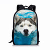 Funny 3D Dog Husky Print School Bags Boys Girls Backpack Set for Teenagers Middle School Student Book Shoulder Bag Kids Bagpack