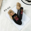 Hairy slippers women's outer wear autumn and winter Muller shoes 2020 new net red lazy shoes flat rabbit hair Baotou half slippe